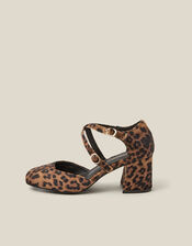 Gia Leopard Print Mary Jane Heels, Natural (NATURAL), large