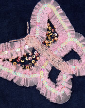 Butterfly Embellished Wide Leg Trousers, Blue (NAVY), large