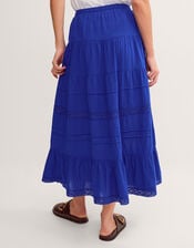 Maria Tiered Maxi Skirt, Blue (COBALT), large