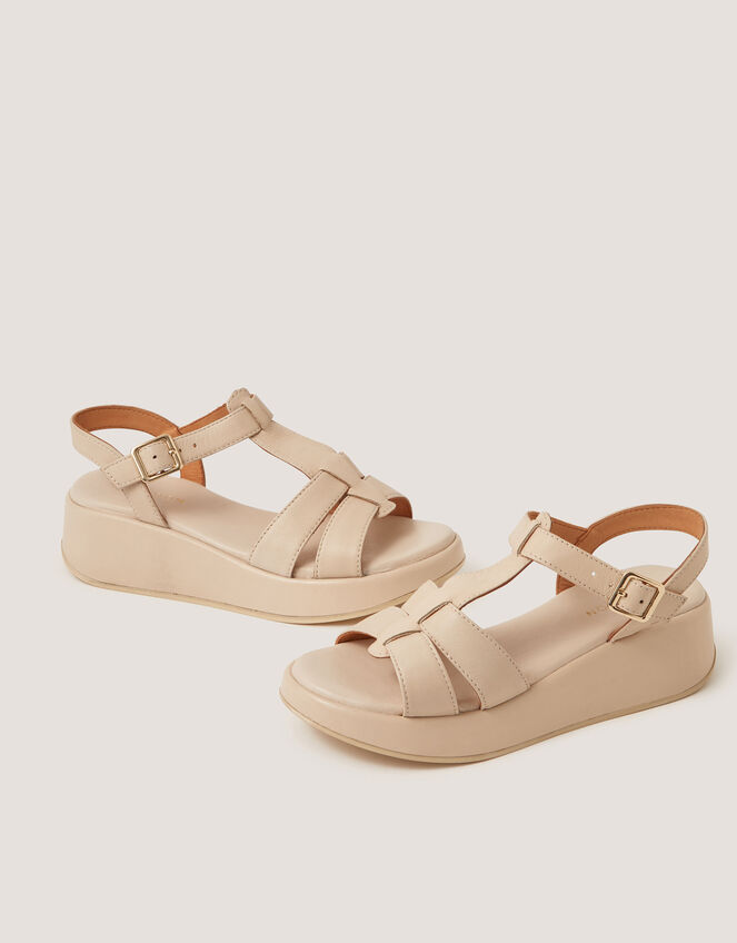 Della Strappy Wedge Sandals, Ivory (IVORY), large