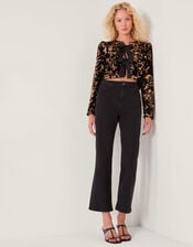 Shola Sequin Bow Jacket, Black (BLACK), large