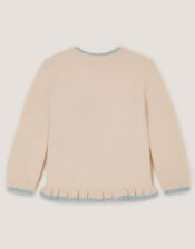 Embellished Unicorn Fluffy Knit Jumper, Ivory (IVORY), large