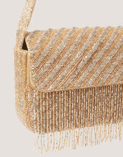 Fern Beaded Tassel Shoulder Bag, , large