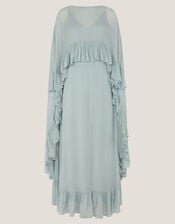 Jodie Ruffle Cape Chiffon Maxi Dress, Blue (PALE BLUE), large