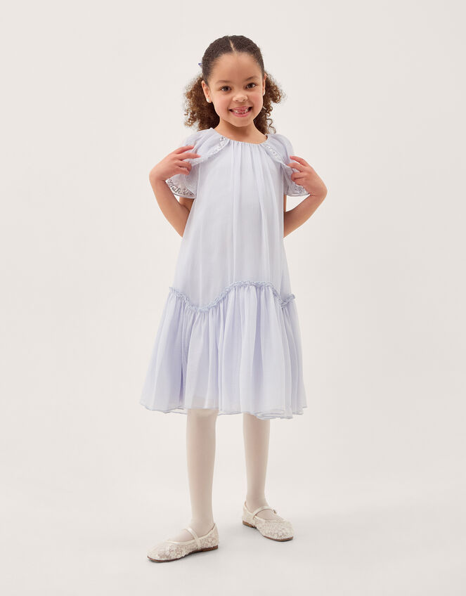 Elena Sequin Swing Party Dress, Blue (PALE BLUE), large