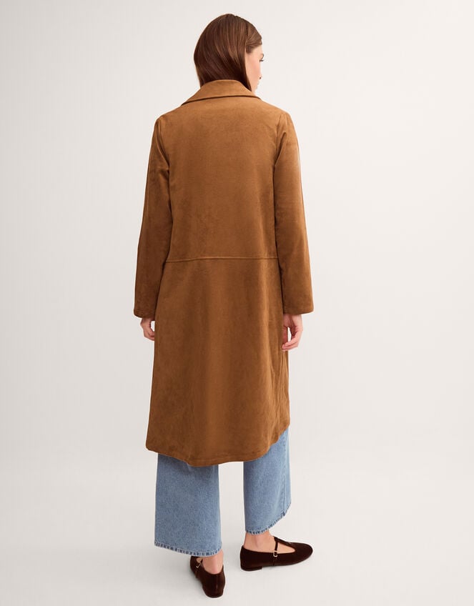 Tove Faux Suede Coat, Tan (TAN), large
