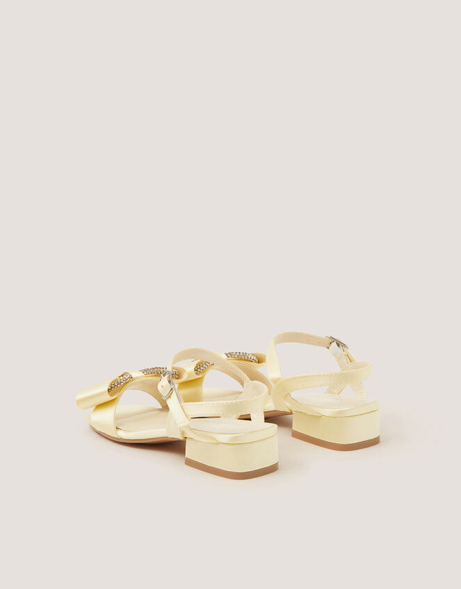 Diamant&eacute; Bow Low Heel Sandals, Yellow (YELLOW), large