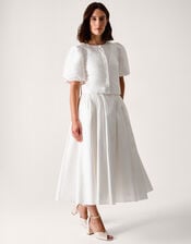 Mia Puff Sleeve Wedding Jacket, Ivory (IVORY), large