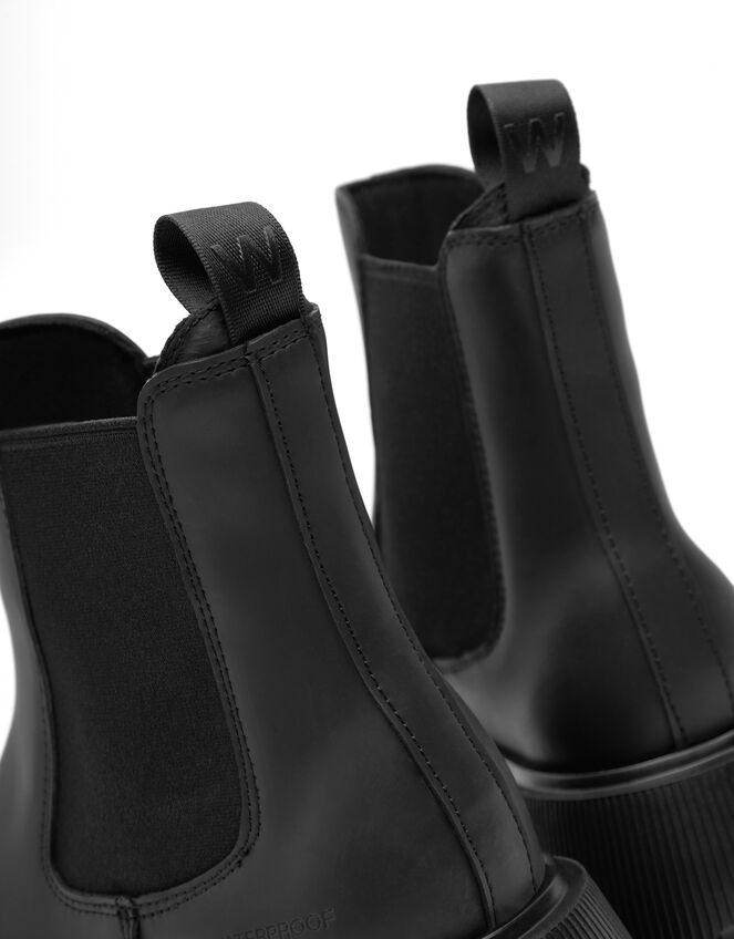 Woden Aya Waterproof Ankle Boots, Black (BLACK), large