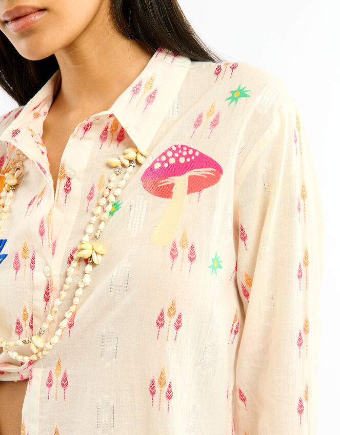 Wild Charlie Jacquard Shirt, White (WHITE), large