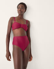 Mia Bandeau Bikini Top, Red (BURGUNDY), large