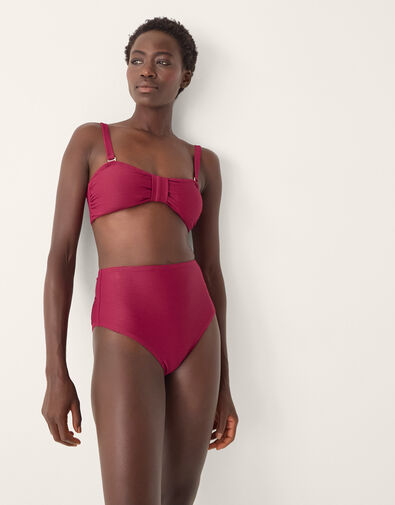 Mia Bandeau Bikini Top, Red (BURGUNDY), large