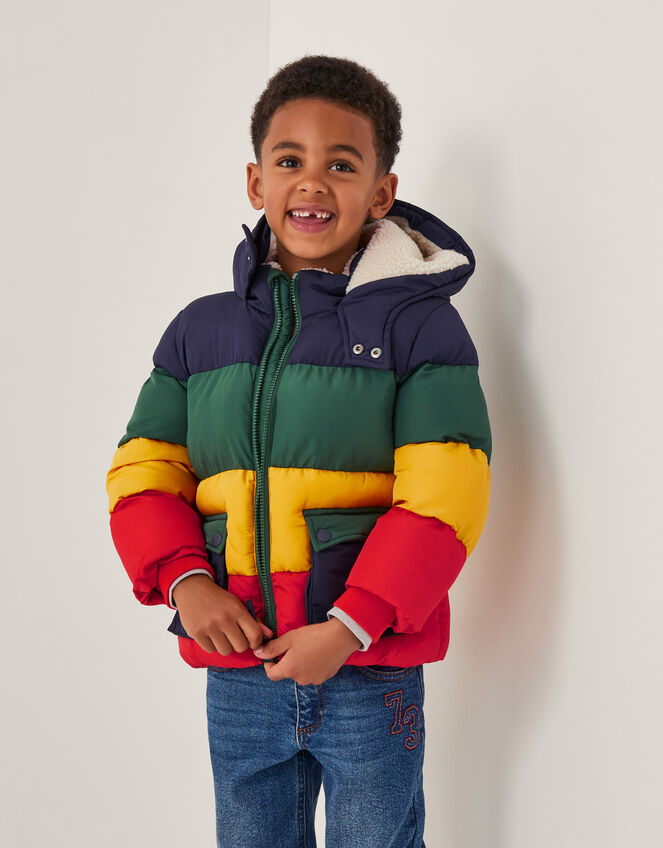 Colourblock Puffer Jacket, Multi (MULTI), large