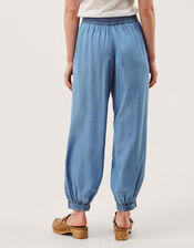 Daria Chambray Balloon Trousers, Blue (DENIM BLUE), large
