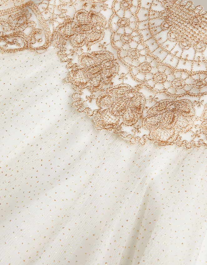 Estella Lace Bodice Dress, Gold (GOLD), large