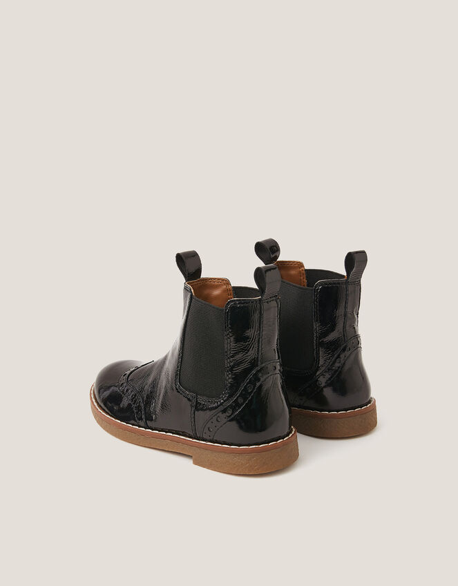 Patent Leather Boots, Black (BLACK), large