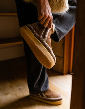 Laidback London Setsu Suede Ankle Boots, Brown (BROWN), large