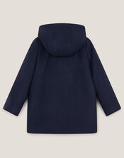 Hooded Duffle Coat, Blue (NAVY), large