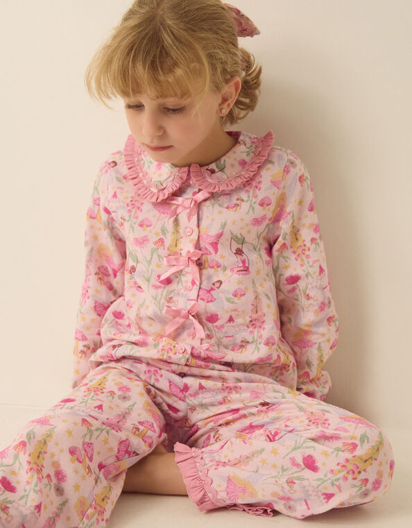 Fairy Garden Long Pyjamas & Scrunchie Set, Pink (PINK), large