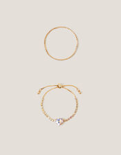 2-Pack Diamant&eacute; Heart Bracelets, , large
