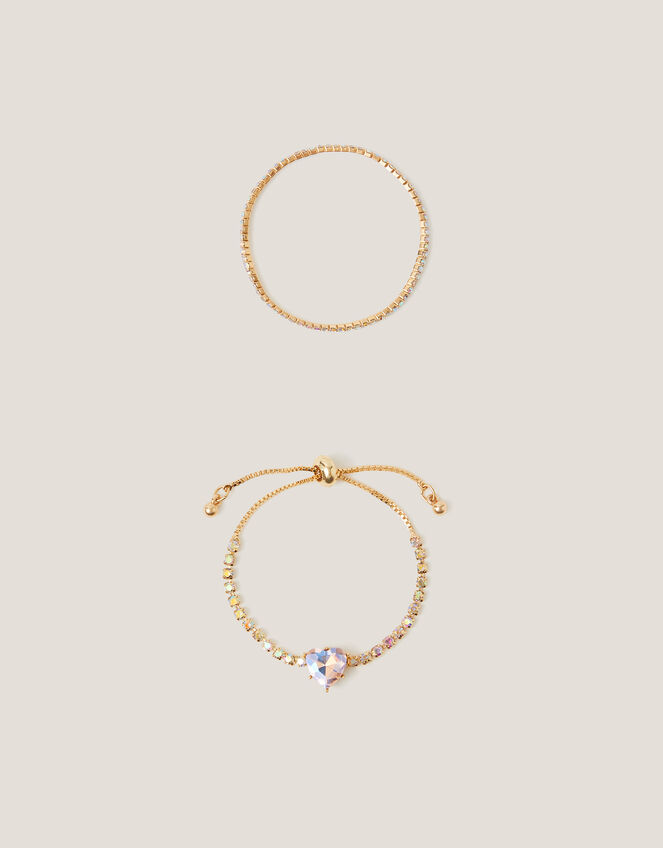 2-Pack Diamant&eacute; Heart Bracelets, , large
