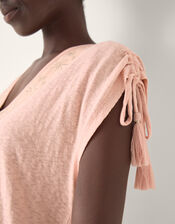 Julie Embroidered Mini Kaftan Dress, Pink (PINK), large