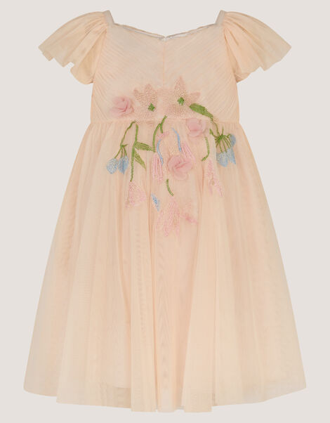 Baby Estella Floral Embroidered Party Dress, Pink (PINK), large