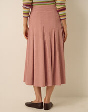 Shiloh Stretch Corduroy Midi Skirt, Pink (PINK), large