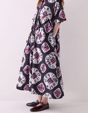 East Lucia Tie-Dye Shirt Dress, Blue (NAVY), large
