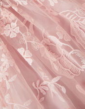 Montecarlo Floral Embroidered Party Dress, Pink (PINK), large