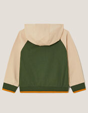 Sloth Graphic Hoodie, Green (KHAKI), large