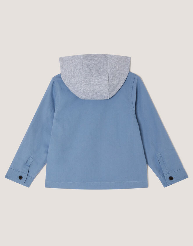 Hooded Chore Jacket, Blue (BLUE), large