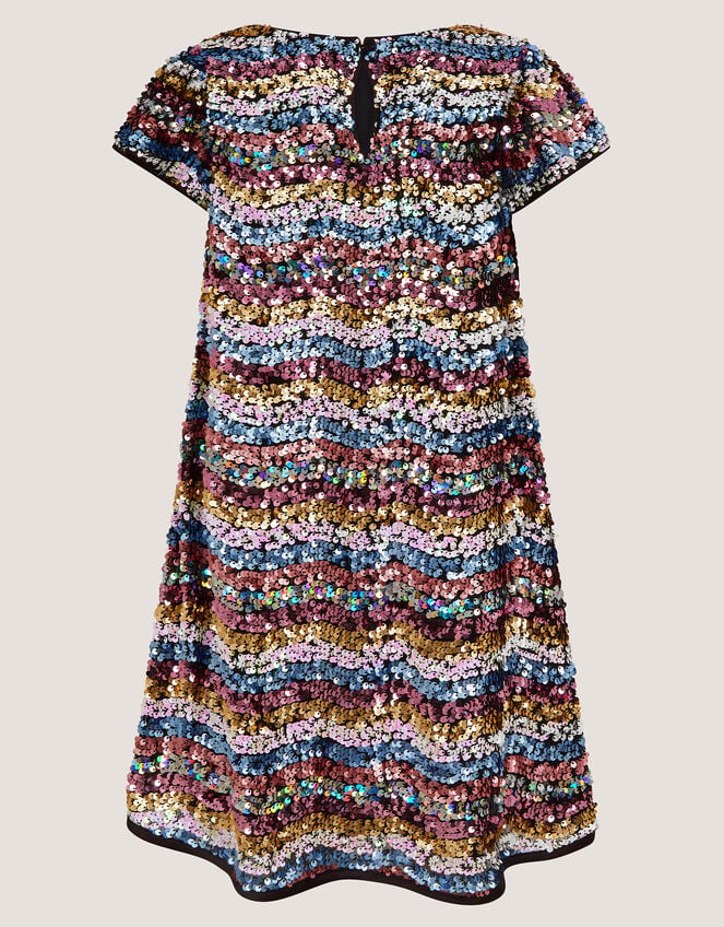 Sequin Stripe Party Dress, Multi (MULTI), large