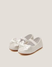Baby Bow Glitter Walker Shoes, Ivory (IVORY), large