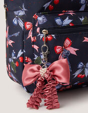 Cherry Bow Print Backpack, , large