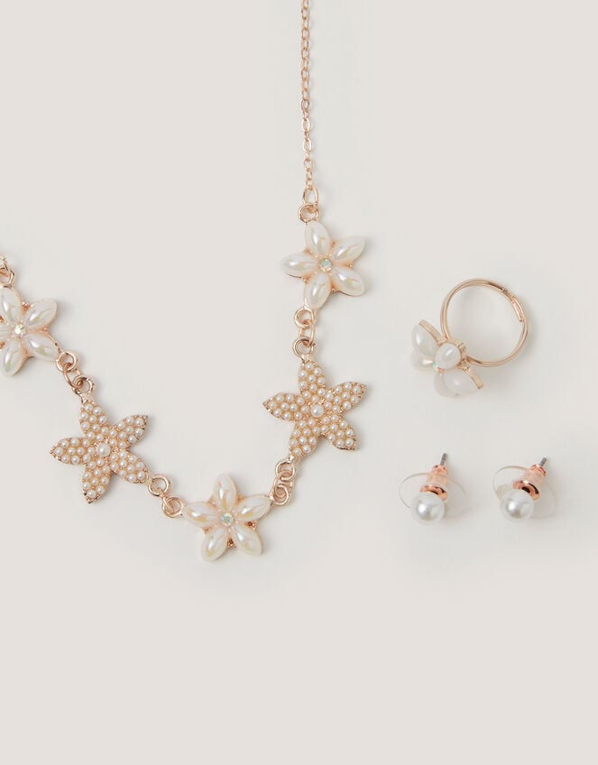 Pearl Flower Jewellery Set, , large