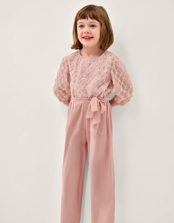 Gracie Embellished Party Jumpsuit, Pink (PINK), large
