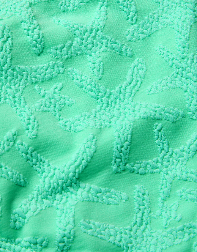 Starfish Imprint Cut Out Swimsuit, Green (GREEN), large