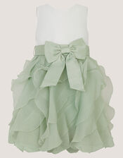 Baby Cancan Ruffle Party Dress, Green (SAGE), large