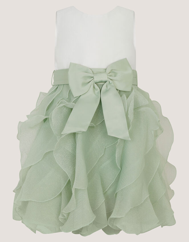 Baby Cancan Ruffle Party Dress, Green (SAGE), large