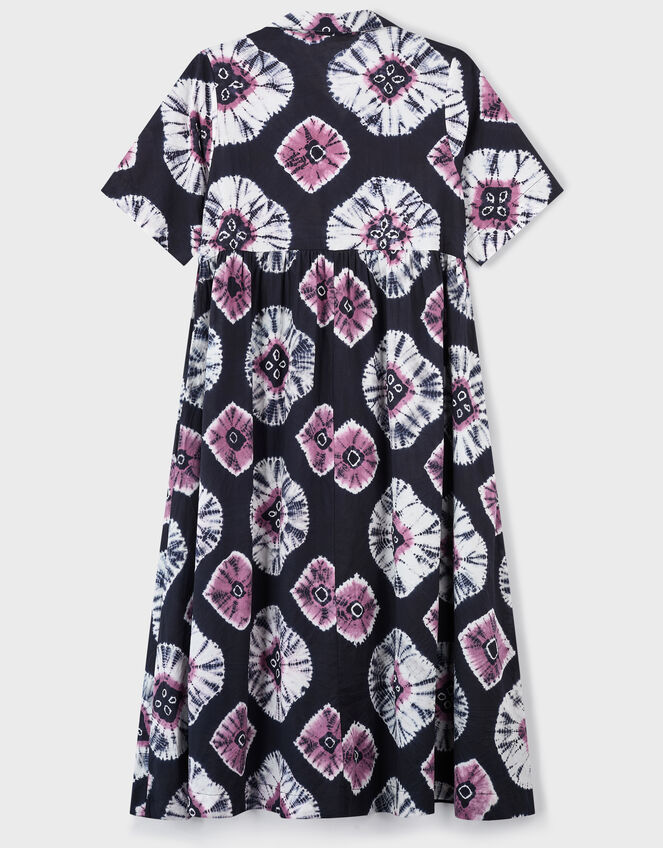 East Lucia Tie-Dye Shirt Dress, Blue (NAVY), large