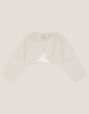 Baby Marie Faux Fur Cardigan, Ivory (IVORY), large