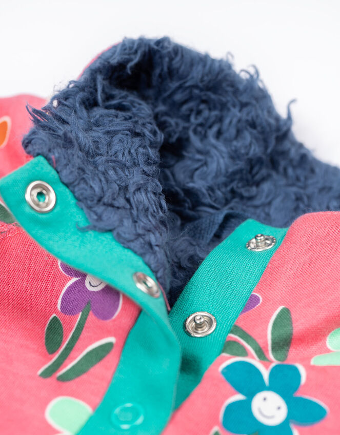 Frugi Floral Snuggle Fleece, Pink (PINK), large