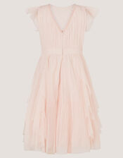 Pennie Embellished Ruffle Party Dress, Pink (PALE PINK), large