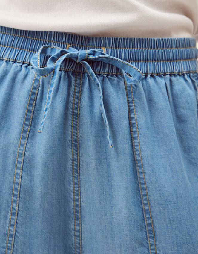 Daria Chambray Balloon Trousers, Blue (DENIM BLUE), large