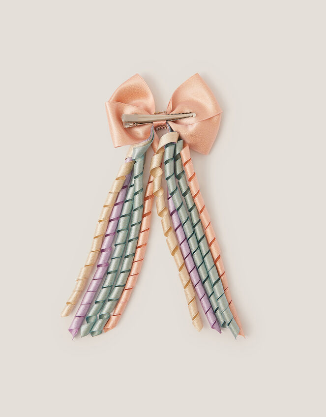 Spiral Ribbon Bow Hair Clip, , large