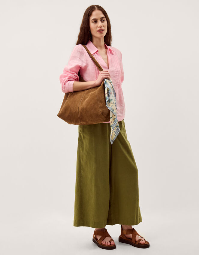 Riley Pintuck Linen Top, Pink (PINK), large