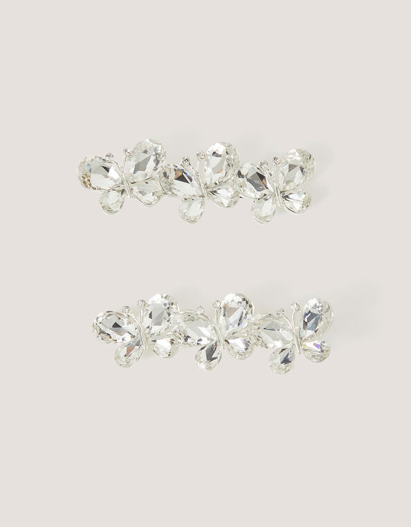 2-Pack Jewel Butterfly Hair Clips, , large