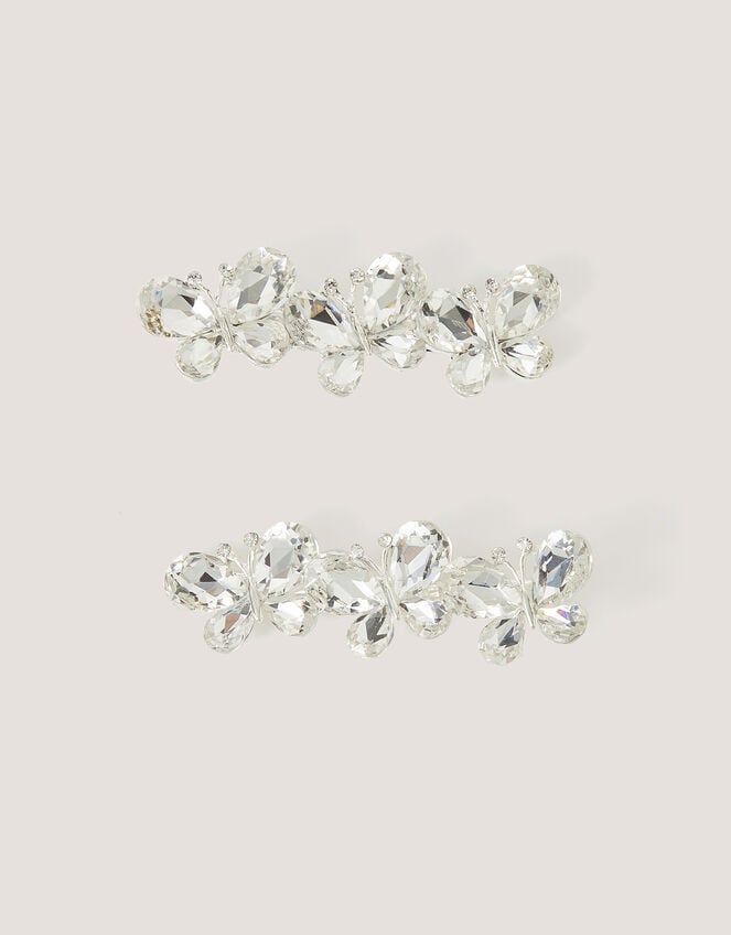 2-Pack Jewel Butterfly Hair Clips, , large