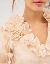 Clarissa Floral Appliqu&eacute; Top, Ivory (IVORY), large